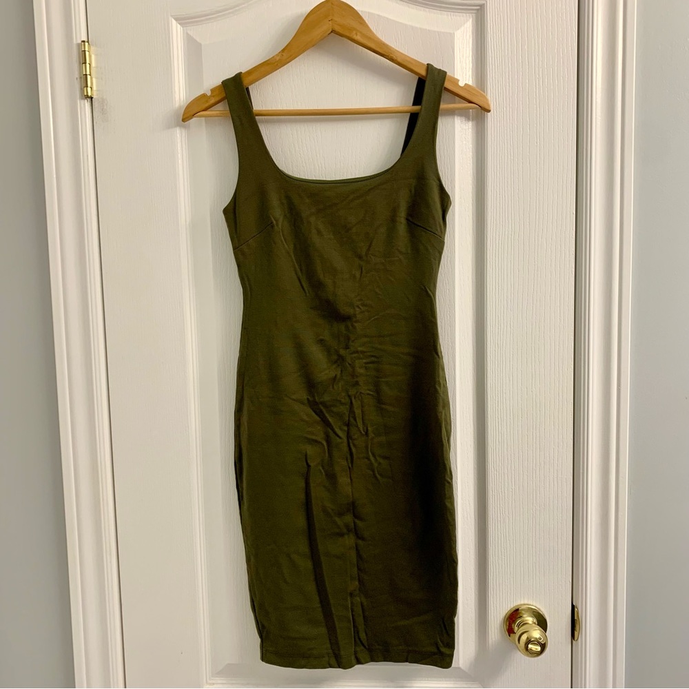 Olive Fitted Dress from Sirens. Size Small.